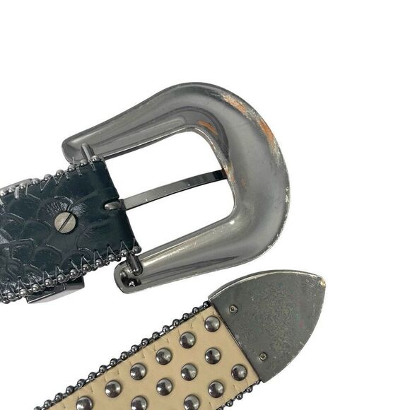 DNA black red snake skin rhinestones‎ belt Size XXXXL western boho - Picture 5 of 9